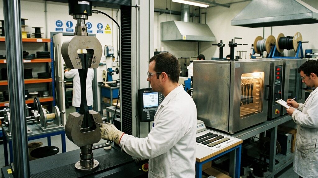 Inside Industrial Rubber Testing